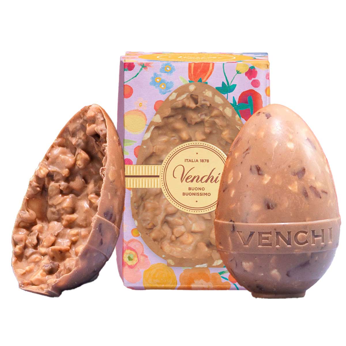 Venchi: Easter egg made from white Chocolate with caramel & salted almonds