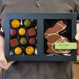 Ostergeschenk Hase & Pralinés Schokolade - alkoholfrei Ostergeschenk Hase & Pralinés Schokolade - alkoholfrei