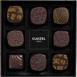 8 chocolates Ganaches d'Exception Noir - dark chocolates