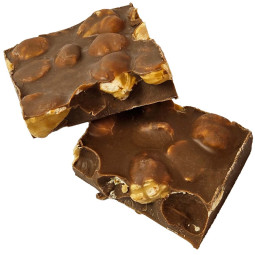 cioccolato al latte 35% con nocciole intere del Piemonte