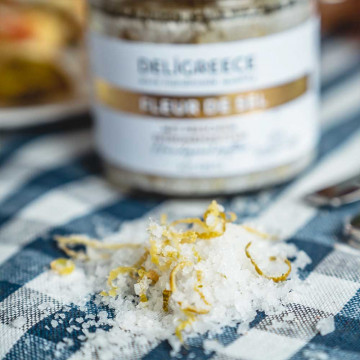 Fleur de Sel con scorza di limone fresca 40g vetro Fleur de Sel con scorza di limone fresca 40g vetro