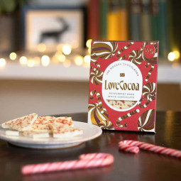 Peppermint Bark White Chocolate 35% - Knusprige Minz-Schokolade