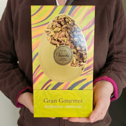 Riesen-Osterei 540g Gran Gourmet Pistacchio - weißes Schokoladenei  mit Pistazie Riesen-Osterei 540g Gran Gourmet Pistacchio - weißes Schokoladenei  mit Pistazie