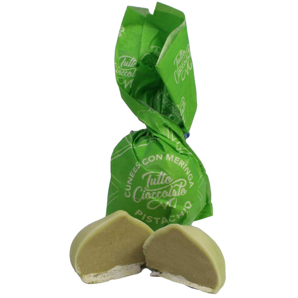 Pistazien-Baiser Praline mit weißer Schokolade | Tutto Cioccolato