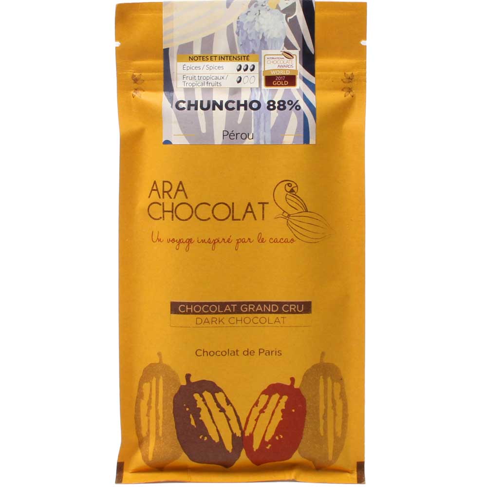 Ara Chocolat Chuncho Pérou 88% chocolate 🥇 Test winner
