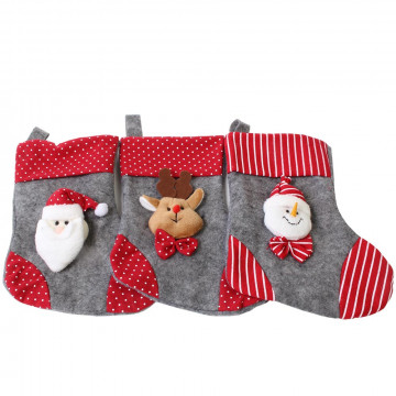 Christmas stocking filled with chocolate and more