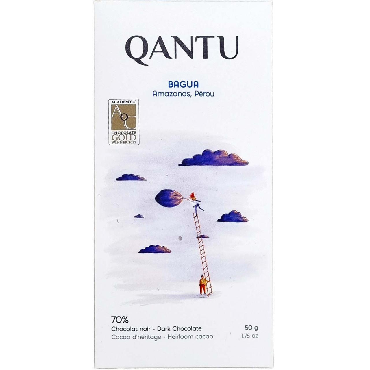 Bagua 70% chocolate Amazon Peru - Bar of Chocolate, suitable for vegetarians, vegan-friendly, Canada, canadian chocolate, Chocolate with cane sugar - Chocolats-De-Luxe