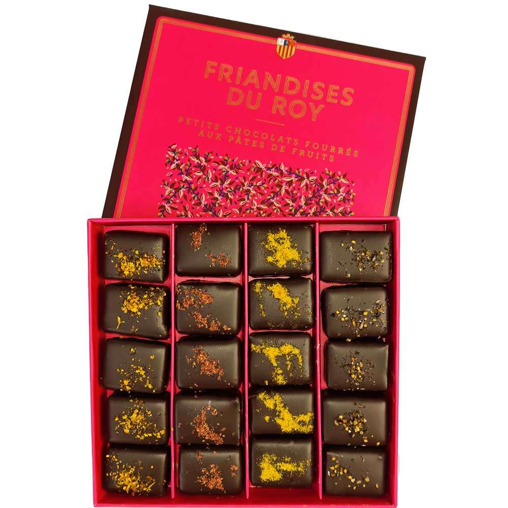 Le Roy René: &amp;quot;Friandises&amp;quot; Fruchtpralinen in dunkler Schokolade