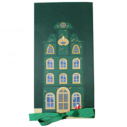 Vak puntgevel huis met de kerstman