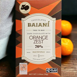 Orange Zest 70% chocolat noir avec des zestes d'orange Orange Zest 70% chocolat noir avec des zestes d'orange