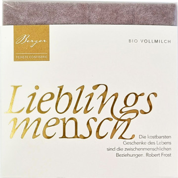 Lieblingsmensch -  37% Bio Vollmilchschokolade