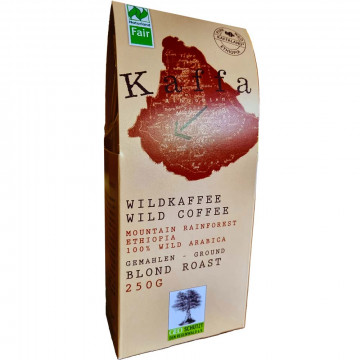 Café silvestre Kaffa, suave, molido, Orgánico Café silvestre Kaffa, suave, molido, Orgánico