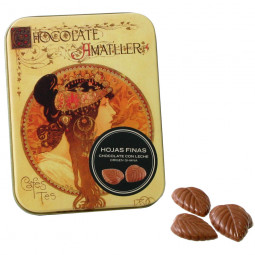 Chocolate leaves "Hojas Finas" con leche 32% milk chocolate 30g