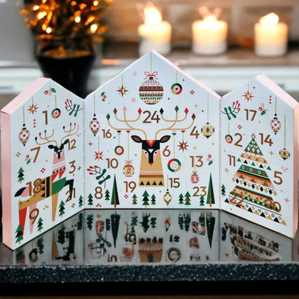 Adventskalender Winter Wonderland mit Haselnuss-Tartufi Adventskalender Winter Wonderland mit Haselnuss-Tartufi
