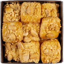 Peanut Squares - butter shortcrust pastry with salty-sweet peanuts