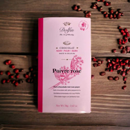 Poivre Rose 60% Zartbitterschokolade mit Rosa Pfeffer Poivre Rose 60% Zartbitterschokolade mit Rosa Pfeffer