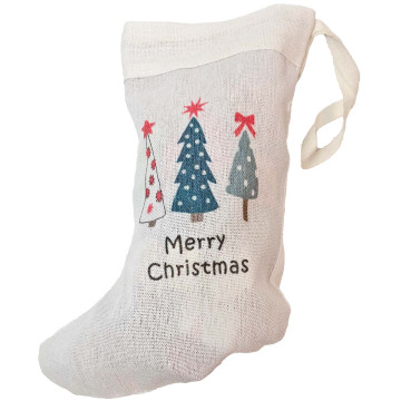 Christmas stocking "Merry Christmas" filled with sweet finger food