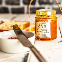 Peach jam extra 85% fruit content Peach jam extra 85% fruit content