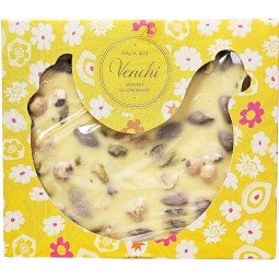 Osterschokolade Henne - weiße Schokolade mit gesalzenen Nüssen Osterschokolade Henne - weiße Schokolade mit gesalzenen Nüssen