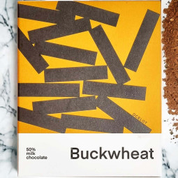 Buckwheat - 50% Bio chocolat au lait avec du sarrasin