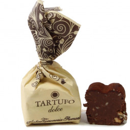 Tartufi, dunkle Schokolade, Haselnuss Tartufi, dunkle Schokolade, Haselnuss
