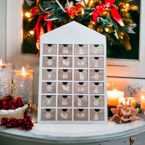 Adventskalender aus Holz mit Sweet Fingerfood Füllung Adventskalender aus Holz mit Sweet Fingerfood Füllung