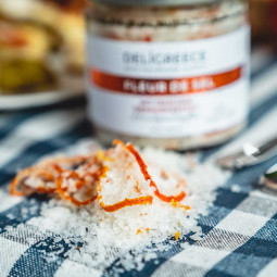 Flor de sal con ralladura de naranja fresca 40g vaso