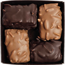 Mandelprinten in heller und dunkler Schokolade