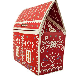 Lebkuchenhaus mit Nikolaus