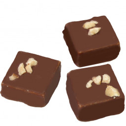 Peanut caramel nougat - vegan confectionery in a bag - Organic