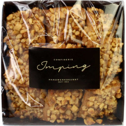 Nutcracker pastry - roasted hazelnuts with honey on butter shortcrust pastry
