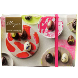 Ostereier Karton mit 12 Schokoladen Ostereiern BIO ohne Alkohol