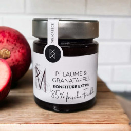 Plum pomegranate jam extra 85% fruit content Plum pomegranate jam extra 85% fruit content