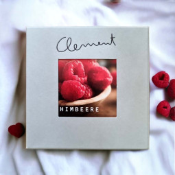 Himbeer - edelweiße Schokolade mit Himbeerfüllung