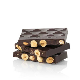 Dunkle Schokolade 56% mit ganzen Haselnüssen Dunkle Schokolade 56% mit ganzen Haselnüssen