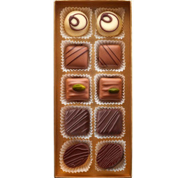 chocolaatjes Geschenkdoos "Notenkraker" - 10 alcoholvrije chocolaatjes