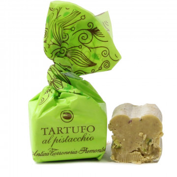 Tartufi, weisse Schokolade, Pistazie Tartufi, weisse Schokolade, Pistazie