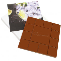 Gin Schokolade mit Grand Cru 49% Vollmilchschokolade