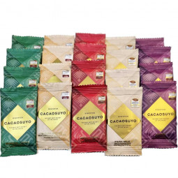 Elegant gift box with 20 chocolate squares